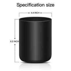 Black Utensil Holder For Kitchen Counter, Matte Ceramic Cooking Utensils Holder For Countertop, Modern Spatula Holder Crock, Rustic Porcelain Utensil Jar For Farmhouse Décor By SMARTHOM 4.4 * 6.2 IN -Generic Furniture Shop 31ele2w3r4L