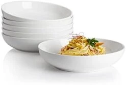 Pasta Bowls, 22 Ounce Salad Bowls, White Serving Bowls, Pasta Bowls Set Of 6, 7.6 Inch Porcelain Pasta Plates, No. 112.001 -Generic Furniture Shop 31gbSpMq63L. AC