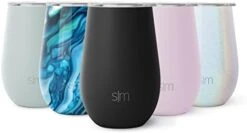 Wine Tumbler With Lid | Cute Stemless Glass Cup With Press-In Lid | Insulated Stainless Steel Coffee Mug | Gifts For Women Men Him Her | Spirit Collection | 12oz | Ocean Quartz -Generic Furniture Shop 31hkYfse7aL. AC