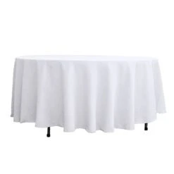 6 Pcs 108 Inch White Round Polyester Tablecloths Fabric Table Cover Linens For Wedding Party Banquet Reception Events Kitchen Dining -Generic Furniture Shop 31iZ80vZI1L