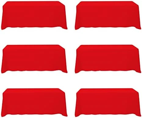 6 Pack White Tablecloths For 8 Foot Rectangle Tables 60 X 126 Inch - 8ft Rectangular Bulk Linen Polyester Fabric Washable Long Table Clothes For Wedding Reception Banquet Party Buffet Restaurant 14 6 Pack White Tablecloths For 8 Foot Rectangle Tables 60 X 126 Inch - 8ft Rectangular Bulk Linen Polyester Fabric Washable Long Table Clothes For Wedding Reception Banquet Party Buffet Restaurant - Image 14