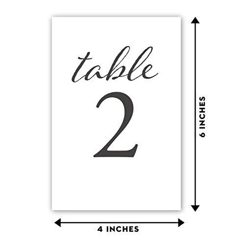 Black Wedding Table Numbers, 1-25, Centerpiece Decorations, Double Sided 4x6, Numbers 1-25 And Head Table Card Included, For Table Number Holders 3 Black Wedding Table Numbers, 1-25, Centerpiece Decorations, Double Sided 4x6, Numbers 1-25 And Head Table Card Included, For Table Number Holders - Image 3