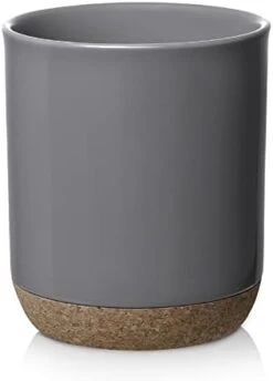 DOWAN Utensil Holder For Kitchen Counter, 7.5 Inches White Cooking Utensil Holder With Thicken Recycled Wooden Cork Mat, DIY Gifts For Moms And Grandma, Kitchen Decor, -Generic Furniture Shop 31n3h2bHAsL. AC