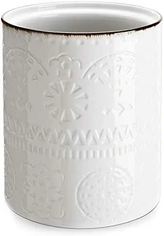 Kitchen Utensil Holder, 7.2”Extra Large Farmhouse Utensil Holders For Countertop, White Ceramic Utensil Crock, Anti Slip & Scratch Cork Bottom, Utensil Holder For Kitchen Counter 7 Kitchen Utensil Holder, 7.2”Extra Large Farmhouse Utensil Holders For Countertop, White Ceramic Utensil Crock, Anti Slip & Scratch Cork Bottom, Utensil Holder For Kitchen Counter - Image 7