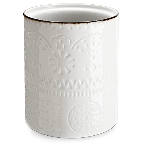 Kitchen Utensil Holder, 7.2”Extra Large Farmhouse Utensil Holders For Countertop, White Ceramic Utensil Crock, Anti Slip & Scratch Cork Bottom, Utensil Holder For Kitchen Counter 1 Kitchen Utensil Holder, 7.2”Extra Large Farmhouse Utensil Holders For Countertop, White Ceramic Utensil Crock, Anti Slip & Scratch Cork Bottom, Utensil Holder For Kitchen Counter