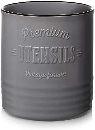 Kitchen Utensil Holder, 7.2″ Extra-Large Ceramic Stable Utensil Caddy, Rustic Cooking Utensil Crock For Farmhouse Kitchen Décor With Countertop-Protection Cork Bottom, Counter Utensil Organizer 5 Kitchen Utensil Holder, 7.2″ Extra-Large Ceramic Stable Utensil Caddy, Rustic Cooking Utensil Crock For Farmhouse Kitchen Décor With Countertop-Protection Cork Bottom, Counter Utensil Organizer - Image 5