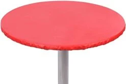 Heavy Duty Vinyl Round Fitted Tablecloth (Table Cover) With Flannel Backing Vibrant Colors Elasticized Tablecloth Great For Indoor And Outdoor Dining And Playing Cards 60" Sand -Generic Furniture Shop 31sS6f6QbjL. AC