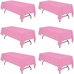 6 Pack White Tablecloths For 8 Foot Rectangle Tables 60 X 126 Inch - 8ft Rectangular Bulk Linen Polyester Fabric Washable Long Table Clothes For Wedding Reception Banquet Party Buffet Restaurant 27 6 Pack White Tablecloths For 8 Foot Rectangle Tables 60 X 126 Inch - 8ft Rectangular Bulk Linen Polyester Fabric Washable Long Table Clothes For Wedding Reception Banquet Party Buffet Restaurant -Generic Furniture Shop 31uZGytafgL. AC