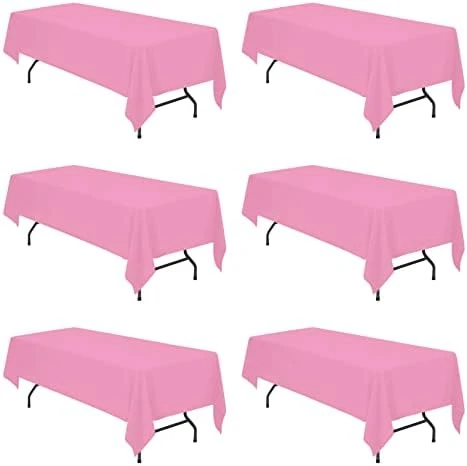6 Pack White Tablecloths For 8 Foot Rectangle Tables 60 X 126 Inch - 8ft Rectangular Bulk Linen Polyester Fabric Washable Long Table Clothes For Wedding Reception Banquet Party Buffet Restaurant 13 6 Pack White Tablecloths For 8 Foot Rectangle Tables 60 X 126 Inch - 8ft Rectangular Bulk Linen Polyester Fabric Washable Long Table Clothes For Wedding Reception Banquet Party Buffet Restaurant - Image 13