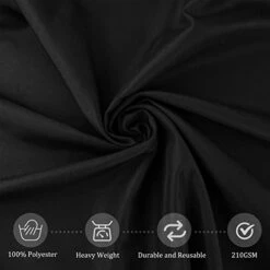 8 Pack Thick Premium Round Tablecloth 90 Inch Round Table Covers Bulk Washable Polyester Fabric Round Table Clothes For Wedding Party Reception Banquet Buffet Restaurant (Black, 90 Inch) -Generic Furniture Shop 31ukKpJI8OL