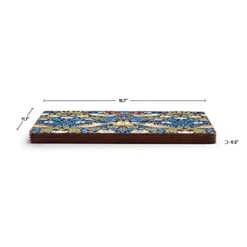 Morris & Co Strawberry Thief Blue Collection Placemats | Set Of 4 | Heat Resistant Mats | Cork-Backed Board | Hard Placemat Set For Dining Table | Measures 15.7” X 11.7” -Generic Furniture Shop 31yChRivhMS