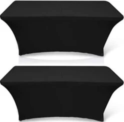 Uxe 8-feet Rectangle Tablecloth - Spandex Stretchable Table Cloth Cover, Black, 2 Pack -Generic Furniture Shop 31ygluXw37L. AC