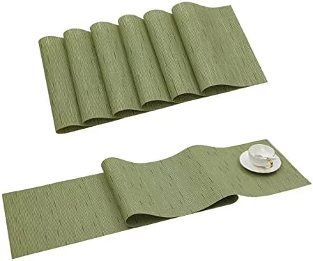 Placemats Set Of 6 Woven Vinyl Place Mats For Dining Table Wipe Clean Stain Resistant Table Mats (6, Teal Blue) 7 Placemats Set Of 6 Woven Vinyl Place Mats For Dining Table Wipe Clean Stain Resistant Table Mats (6, Teal Blue) - Image 7