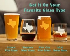 Texas State Outline Stemless Wine Glass - State Themed Drinking Decor And Gifts For Texan Women & Men - Large 17 Oz Glasses -Generic Furniture Shop 412kqq76J9L