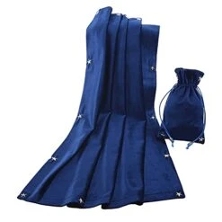 BLESSUME Altar Tarot Card Table Cloth With Tarot Bag Divination Wicca Velvet (Blue 5)
