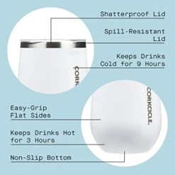 Corkcicle Insulated Bottle, Stainless Steel, Gloss White, 35,5 Cl -Generic Furniture Shop 414i8vL3dEL