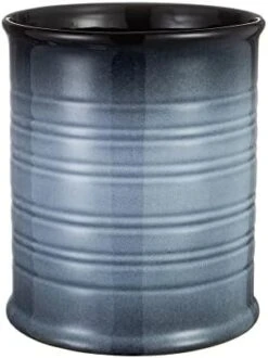 Nihow Kitchen Utensil Holder: 7.2 Inch Extra Large Ceramic Utensil Holder For Countertop - Stable Utensil Crock For Kitchen Counter Decor - Elegant Blue & Black (1PC) -Generic Furniture Shop 414wIEGHxDL. AC