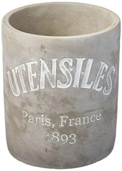 Concrete Utensils Crock, Gray (4584006)