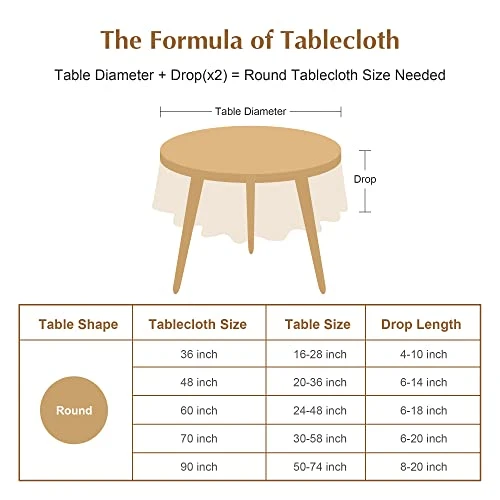 Round Grey Checkered Tablecloth Diameter 90 Inch Neutral Color Cotton Linen Table Cloth Heavy Weight Stitching Tassel Tablecloths For Dining Table Room Kitchen Picnic Outdoor 5 Round Grey Checkered Tablecloth Diameter 90 Inch Neutral Color Cotton Linen Table Cloth Heavy Weight Stitching Tassel Tablecloths For Dining Table Room Kitchen Picnic Outdoor - Image 5