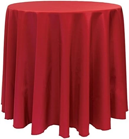 90-Inch Round Polyester Linen Tablecloth White 3 90-Inch Round Polyester Linen Tablecloth White - Image 3