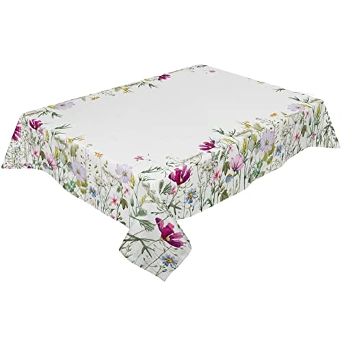 Spring Tablecloth Rectangle 52 X 70 Plant Floral Table Cloth Waterproof Oil-Proof Summer Flowers Wildflower Kitchen Spillproof Tablecloths Table Cover For Indoor And Outdoor Use 1 Spring Tablecloth Rectangle 52 X 70 Plant Floral Table Cloth Waterproof Oil-Proof Summer Flowers Wildflower Kitchen Spillproof Tablecloths Table Cover For Indoor And Outdoor Use
