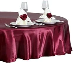 90 INCH Round Silky Satin Tablecloth - Premium Fabric (Gold) -Generic Furniture Shop 418AitnmzbL. AC