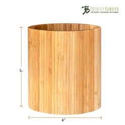 Totally Bamboo Oval Shaped Bamboo Kitchen Utensil Holder, 6" X 4" X 7" -Generic Furniture Shop 418d7CinrkL