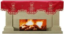 4PCS Holiday Christmas Embroidered Poinsettia Candle Bell Placemats 11x17 Red Gold, Set Of 4 Pieces -Generic Furniture Shop 419M1ilpWIL. AC