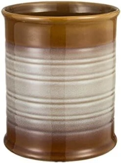 Nihow Kitchen Utensil Holder: 7.2 Inch Extra Large Ceramic Utensil Holder For Countertop - Stable Utensil Crock For Kitchen Counter Decor - Elegant Blue & Black (1PC) -Generic Furniture Shop 419VZEKY2L. AC