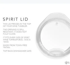 Wine Tumbler With Lid | Cute Stemless Glass Cup With Press-In Lid | Insulated Stainless Steel Coffee Mug | Gifts For Women Men Him Her | Spirit Collection | 12oz | Ocean Quartz -Generic Furniture Shop 419iflKkvUL