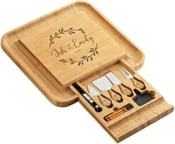 Cheese Board Gifts Set: Bamboo Large Charcuterie Boards, 4 Stainless Steel Cheese Knife & Serving Tray - Mothers Day Gift, Wedding Gifts, Housewarming Gift, Birthday Gifts For Women 13 Cheese Board Gifts Set: Bamboo Large Charcuterie Boards, 4 Stainless Steel Cheese Knife & Serving Tray - Mothers Day Gift, Wedding Gifts, Housewarming Gift, Birthday Gifts For Women -Generic Furniture Shop 41C0F3NMBML. AC