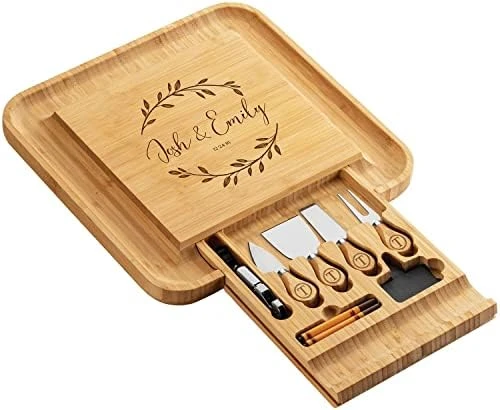 Cheese Board Gifts Set: Bamboo Large Charcuterie Boards, 4 Stainless Steel Cheese Knife & Serving Tray - Mothers Day Gift, Wedding Gifts, Housewarming Gift, Birthday Gifts For Women 7 Cheese Board Gifts Set: Bamboo Large Charcuterie Boards, 4 Stainless Steel Cheese Knife & Serving Tray - Mothers Day Gift, Wedding Gifts, Housewarming Gift, Birthday Gifts For Women - Image 7
