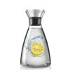 55 Oz Heat Resistant Borosilicate Water Carafe Glass Pitcher With Stainless Steel Flow Lid