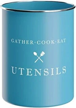 White Utensil Holder For Kitchen Countertop, Farmhouse Metal Utensil Crock, Rustic Country Decorative Kitchen Utensil Caddy Large, 5.5x6.75 22 White Utensil Holder For Kitchen Countertop, Farmhouse Metal Utensil Crock, Rustic Country Decorative Kitchen Utensil Caddy Large, 5.5x6.75 -Generic Furniture Shop 41F65XfxE0L. AC