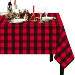 Buffalo Plaid Tablecloth Black And White Checkered Tablecloth Thanksgiving Tablecloth For Thanksgiving Christmas Table Decorations 56x84 Inch -Generic Furniture Shop 41FQVvsO0yL. AC