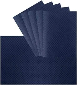 Anti-Stain Double Sided Placemats For Dining Table,13 By 19 Inches Cloth Placemats Set Of 6 Pieces, Navy Blue Waffle Woven Fabric Table Mats Machine Washable -Generic Furniture Shop 41FduF0bvPL. AC