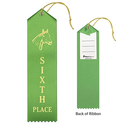 RibbonsNow Horse Show Ribbons 1st - 6th Place - 72 Total Ribbons - 12 Each Place With Card & String 6 RibbonsNow Horse Show Ribbons 1st - 6th Place - 72 Total Ribbons - 12 Each Place With Card & String - Image 6