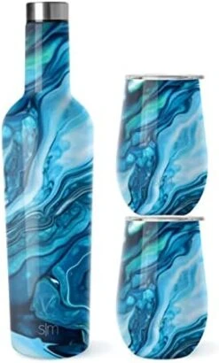 Wine Tumbler With Lid | Cute Stemless Glass Cup With Press-In Lid | Insulated Stainless Steel Coffee Mug | Gifts For Women Men Him Her | Spirit Collection | 12oz | Ocean Quartz -Generic Furniture Shop 41GQM81ht0L. AC