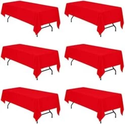 6 Pack White Tablecloths For 8 Foot Rectangle Tables 60 X 126 Inch - 8ft Rectangular Bulk Linen Polyester Fabric Washable Long Table Clothes For Wedding Reception Banquet Party Buffet Restaurant 26 6 Pack White Tablecloths For 8 Foot Rectangle Tables 60 X 126 Inch - 8ft Rectangular Bulk Linen Polyester Fabric Washable Long Table Clothes For Wedding Reception Banquet Party Buffet Restaurant -Generic Furniture Shop 41GbiDCVbKL. AC
