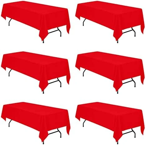 6 Pack White Tablecloths For 8 Foot Rectangle Tables 60 X 126 Inch - 8ft Rectangular Bulk Linen Polyester Fabric Washable Long Table Clothes For Wedding Reception Banquet Party Buffet Restaurant 12 6 Pack White Tablecloths For 8 Foot Rectangle Tables 60 X 126 Inch - 8ft Rectangular Bulk Linen Polyester Fabric Washable Long Table Clothes For Wedding Reception Banquet Party Buffet Restaurant - Image 12