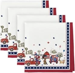 4th Of July Tablecloth 60x84 Inch, Patriotic Independence Day Memorial Day Red Truck Cat Table Cover For Party Picnic Dinner Decor -Generic Furniture Shop 41HRUECKAL. AC