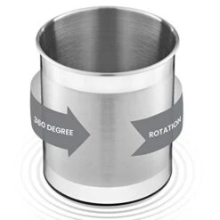 Xtra-Large Stainless Steel Kitchen Utensil Holder - 360° Rotating Utensil Caddy - Weighted Base For Stability - Utensil Crock With Removable Divider For Easy Cleaning - Countertop Utensil Organizer. 12 Xtra-Large Stainless Steel Kitchen Utensil Holder - 360° Rotating Utensil Caddy - Weighted Base For Stability - Utensil Crock With Removable Divider For Easy Cleaning - Countertop Utensil Organizer. -Generic Furniture Shop 41HejVAlrlL