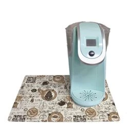 Coffee Mat Placemat For Your Coffee Maker Or Espresso Machine - TWO SIZES Washable Spill Mat For Your Coffee Bar - Made In The USA (Coffee Time, 12 X 18) -Generic Furniture Shop 41HuOarRRxL