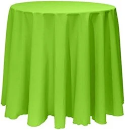 90-Inch Round Polyester Linen Tablecloth White 26 90-Inch Round Polyester Linen Tablecloth White -Generic Furniture Shop 41I dTlBuJL. AC