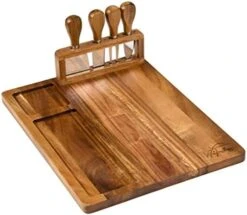 Round Charcuterie Board Set - Cheese Board And Knife Set, Cheese Board Set, Cheeseboard Gift Set, Charcuterie Board, Cheese Cutting Board (Round Acacia) -Generic Furniture Shop 41IN2WMKATL. AC