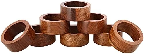 Set Of 12 Wooden Handmade Decorative Napkin Rings For Dinner Party Table Decor 1.5 Inch 6 Set Of 12 Wooden Handmade Decorative Napkin Rings For Dinner Party Table Decor 1.5 Inch - Image 6