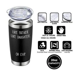 Ifts For Dad From Daughter - Dad Birthday Gift From Daughter - Dad Gifts For Fathers Day - Funny Gifts Ideas For Papa, Father, Step Dad, New Dad, First Time Dad To Be, Husband, Men - 20 OZ Tumbler
