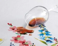 Indoor-Outdoor Spillproof Fabric Tablecloth For Spring/Summer/Party/Picnic (70" Round With Umbrella Hole, Angelica) -Generic Furniture Shop 41Iztv7WlfL