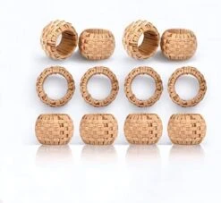 Napkin Rings Set Of 12, Rattan Napkin Holders, Napkin Rings Bulk For Party Decoration, Dinning Table, Everyday, Family Gatherings - A Great Tabletop Décor - Natural -Generic Furniture Shop 41J zyDD9L. AC