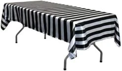 - 90 X 132 Inch Rectangular Satin Tablecloth - Black, Rectangle Shiny Satin Table Linens For 6 Ft Rectangular Tables -Generic Furniture Shop 41JFGCnZpqL. AC